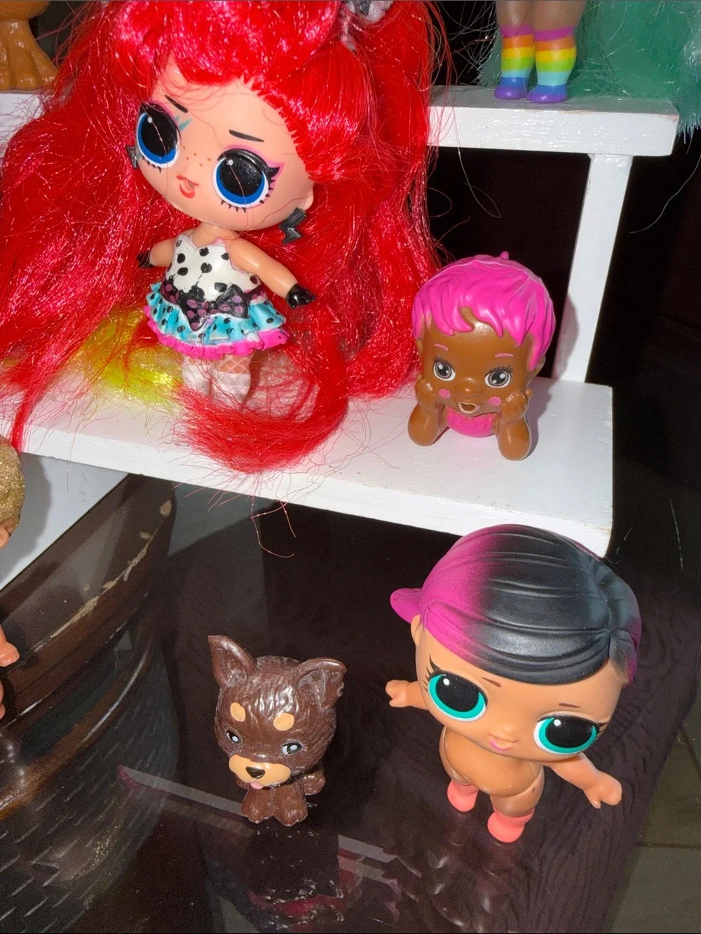 L.O.L. Surprise! Dolls Set with Red, Pink, Yellow, Mint & Gold Hair Accents